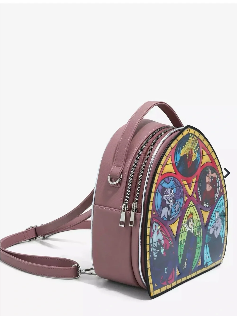 Disney Villains Stained-Glass Dome Backpack - Pink